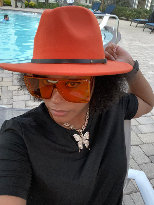 Orange Red Fedora