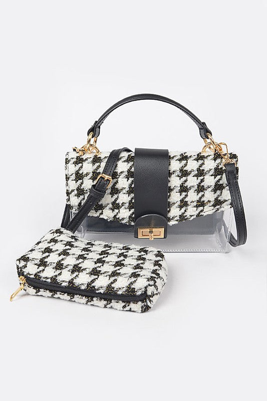 Houndstooth Transparent Purse