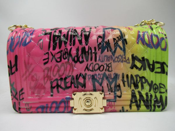 GRAFFITI RAINBOW JELLY BAG