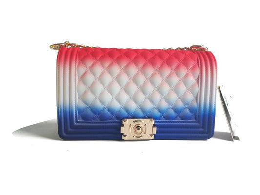 QUILT JELLY PURSE RED BLUE