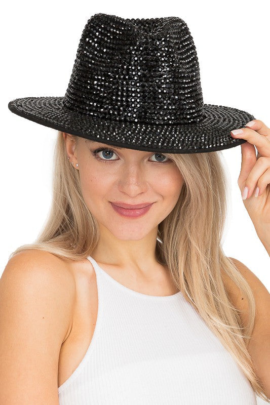 Bling Luxury Fedora Black