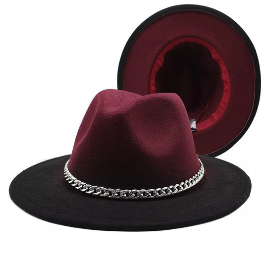 Ombre Fedora Burgundy