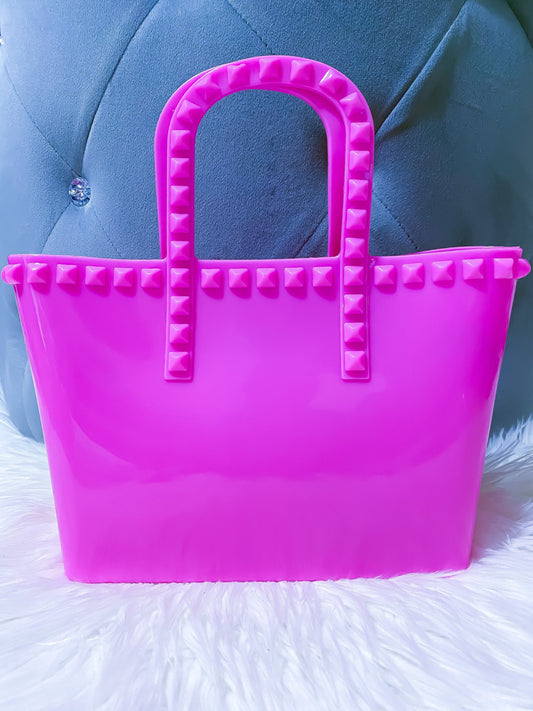 Mini Jelly Tote Fuchsia