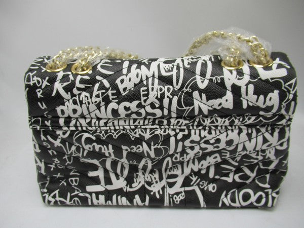 FAB GRAFFITI BAG Black White