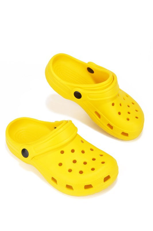 Kids Fancy Clogs Yellow