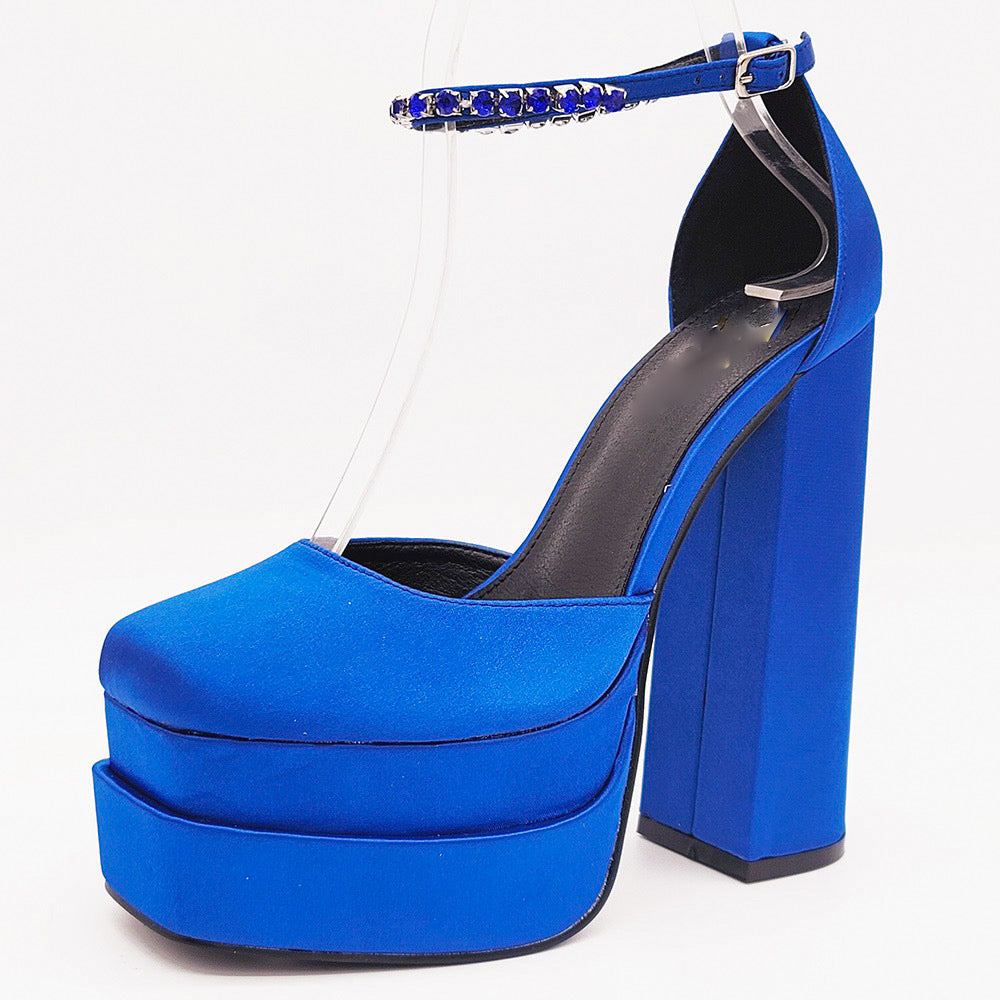 Level Up Bestie Hudson Royal Blue Satin