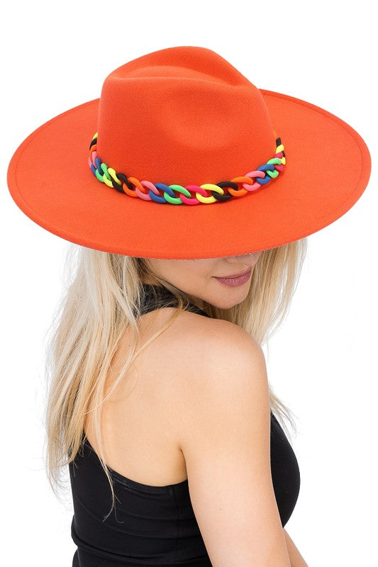 Neon Links Fedora Orange