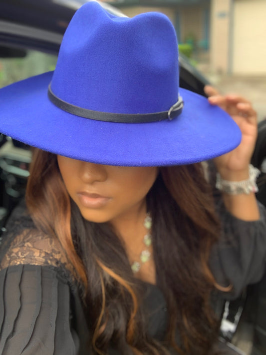 Royal Blue Leo Bottom Fedora W