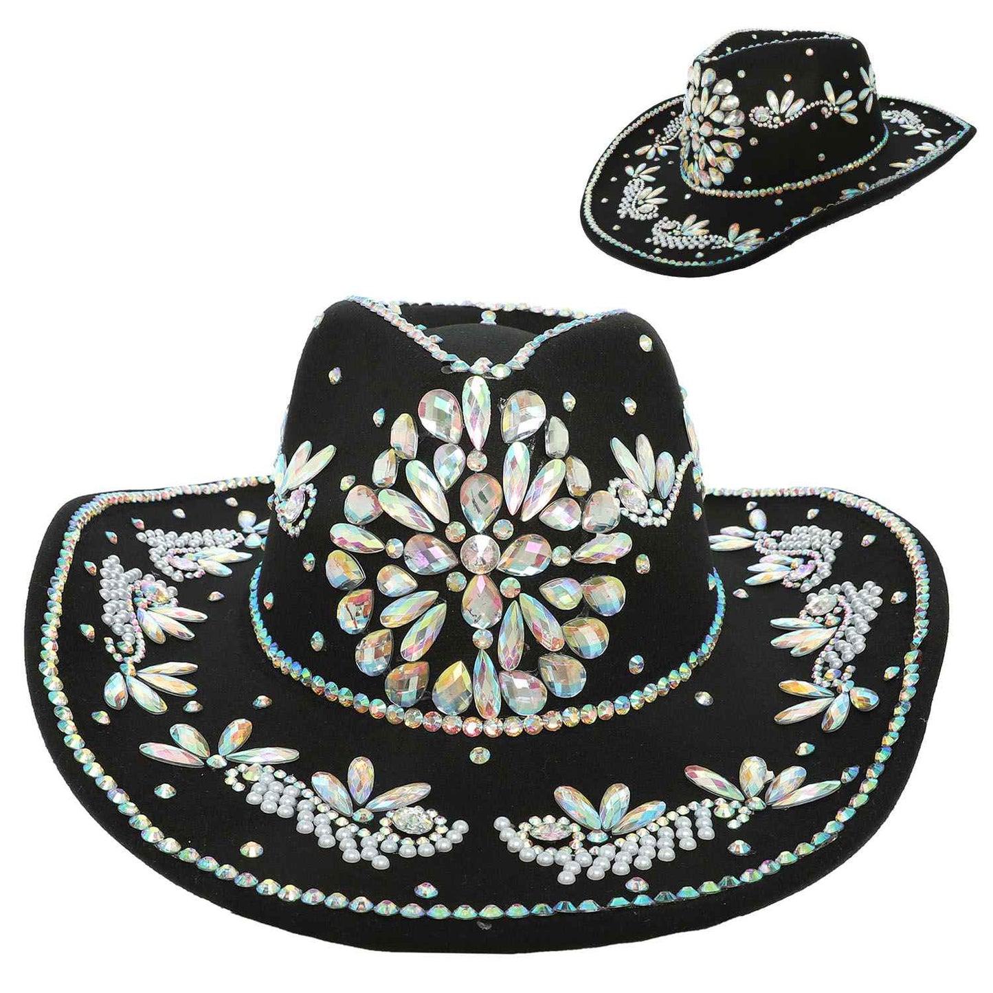 Rodeo Chic Cowgirl Cowboy Hat Black