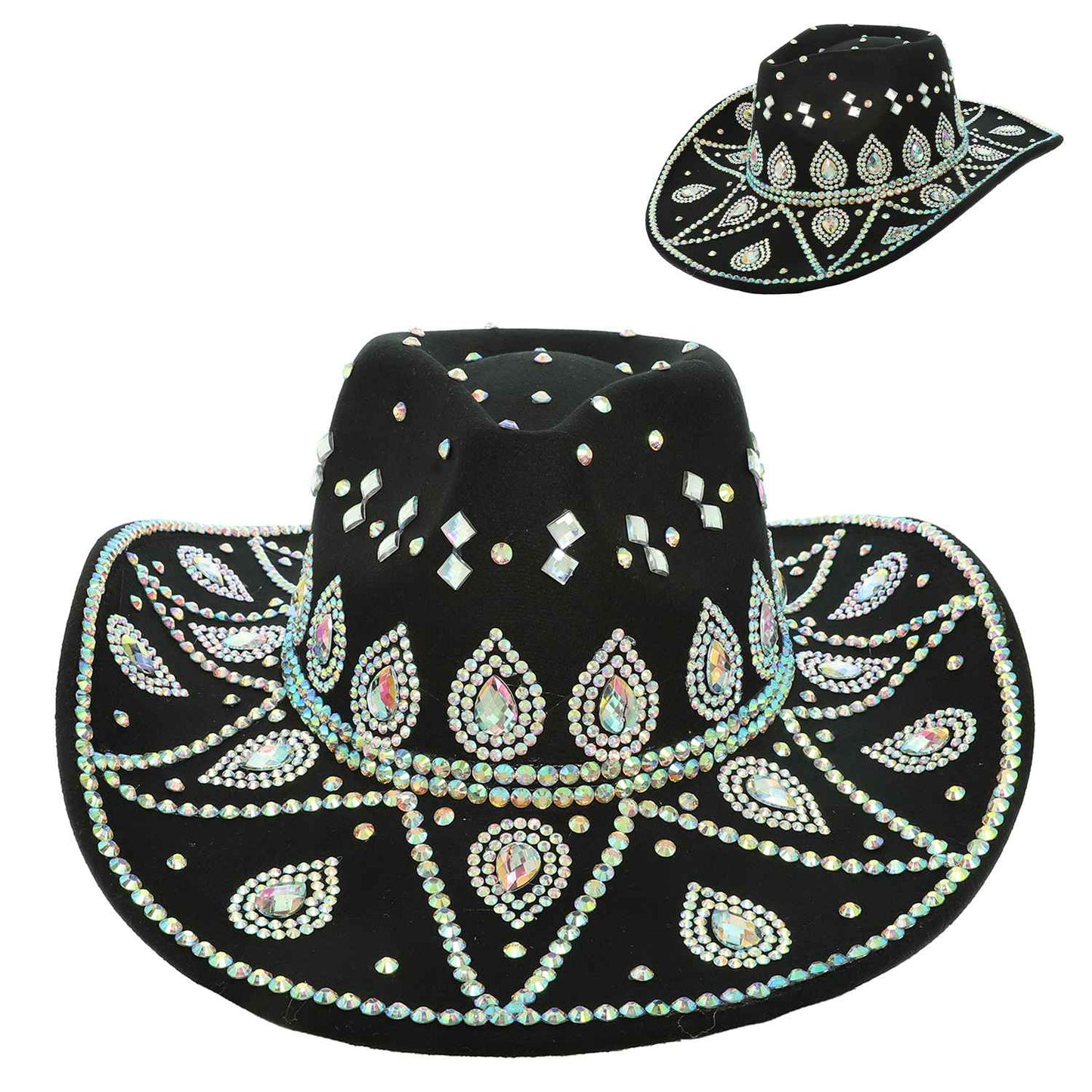 Rodeo Babe Cowgirl Cowboy Hat Black