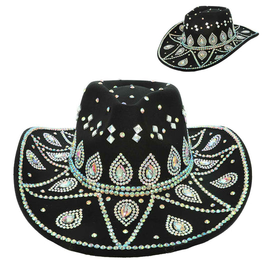Rodeo Babe Cowgirl Cowboy Hat Black