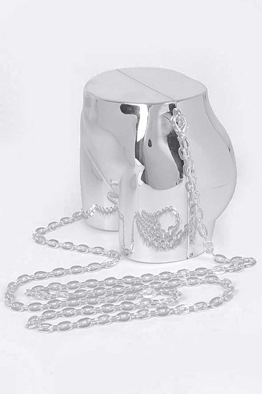 Iconic Novelty Clutch Swing Bag Silver