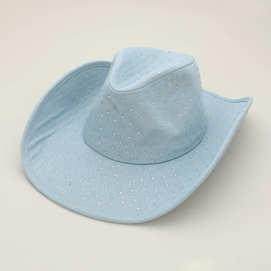 Rhinestone Denim Cowgirl Hat