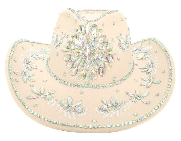 Rodeo Chic Cowgirl Cowboy Hat Ivory