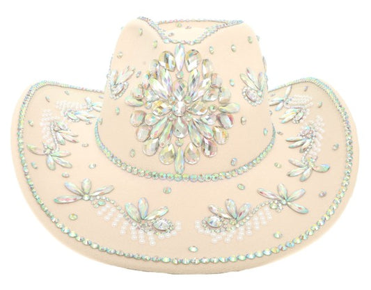 Rodeo Chic Cowgirl Cowboy Hat Ivory