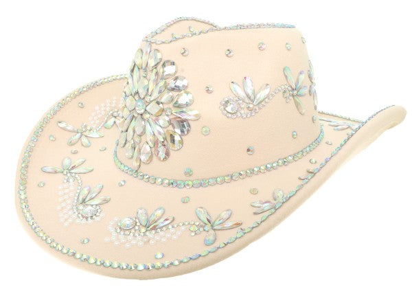 Rodeo Chic Cowgirl Cowboy Hat Ivory