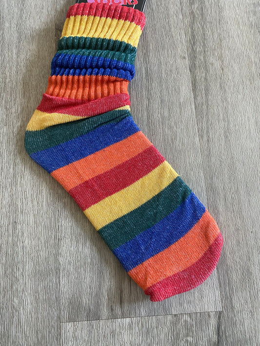 Slouchy Stacked Scrunch Socks Multi