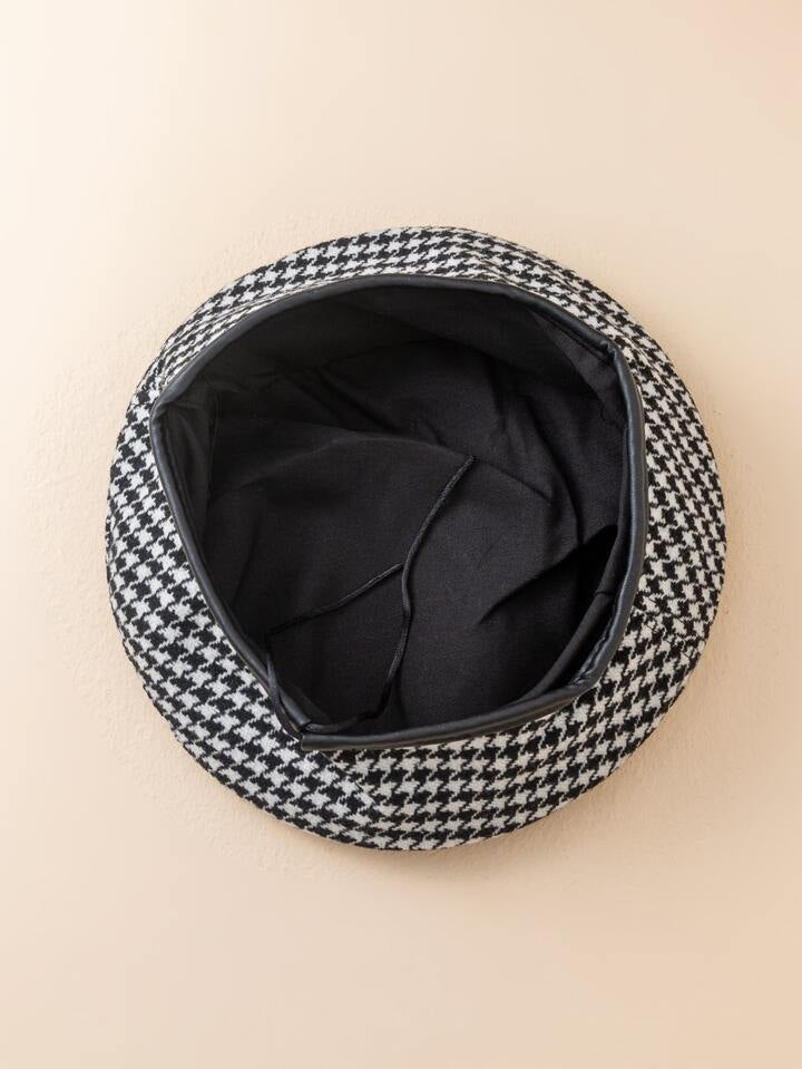 Houndstooth Beret