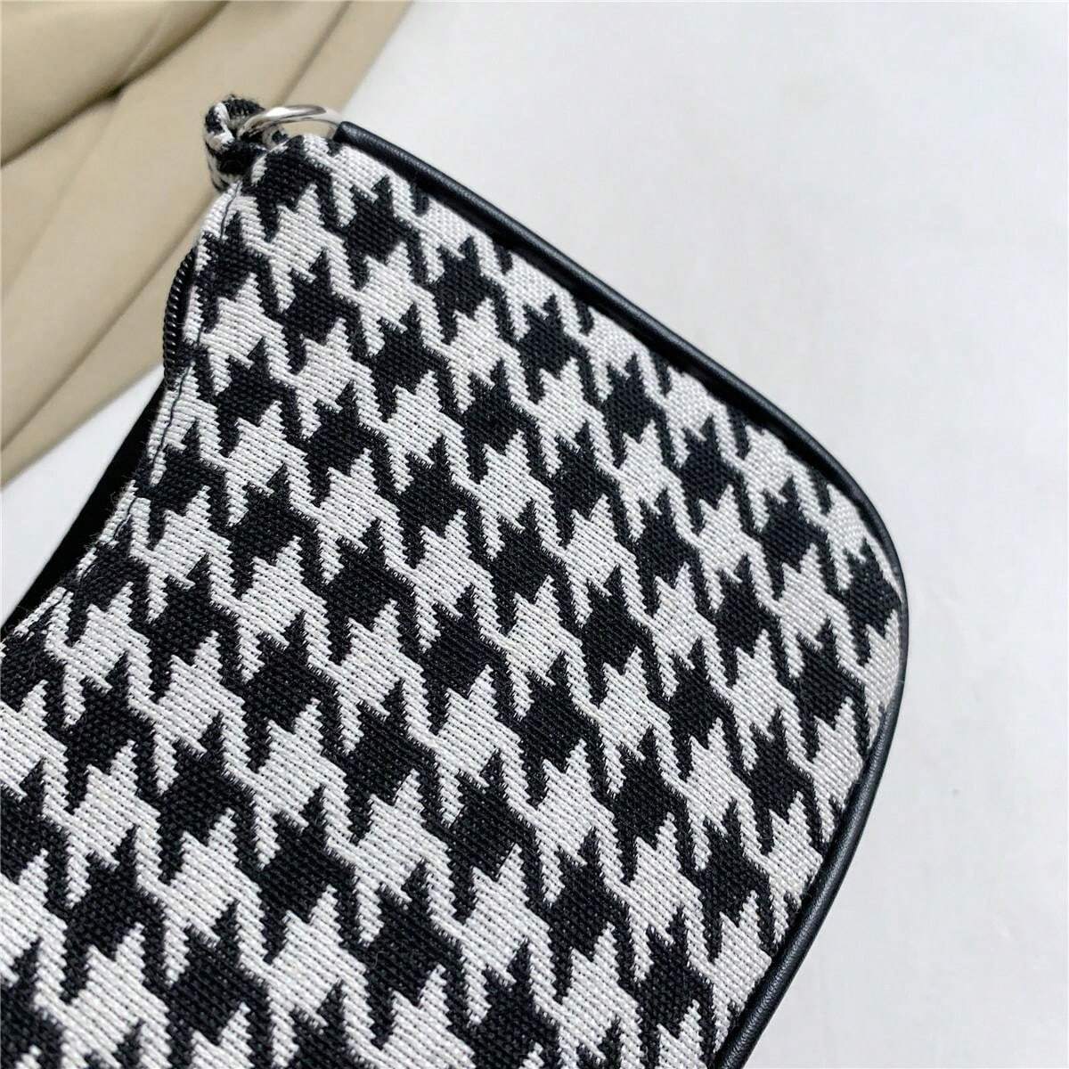 Houndstooth Crossbody Purse