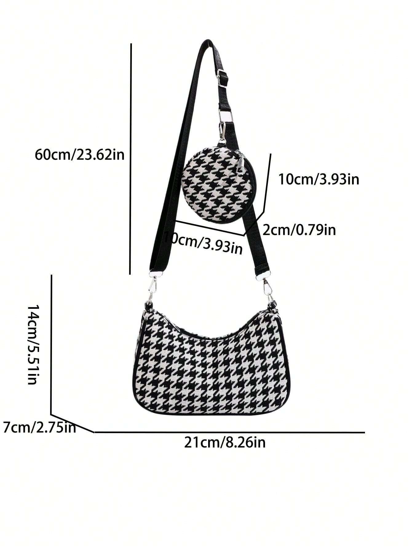 Houndstooth Crossbody Purse