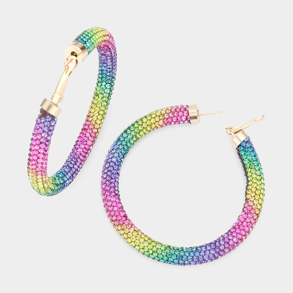 Lala Rainbow Hoop Earring BG