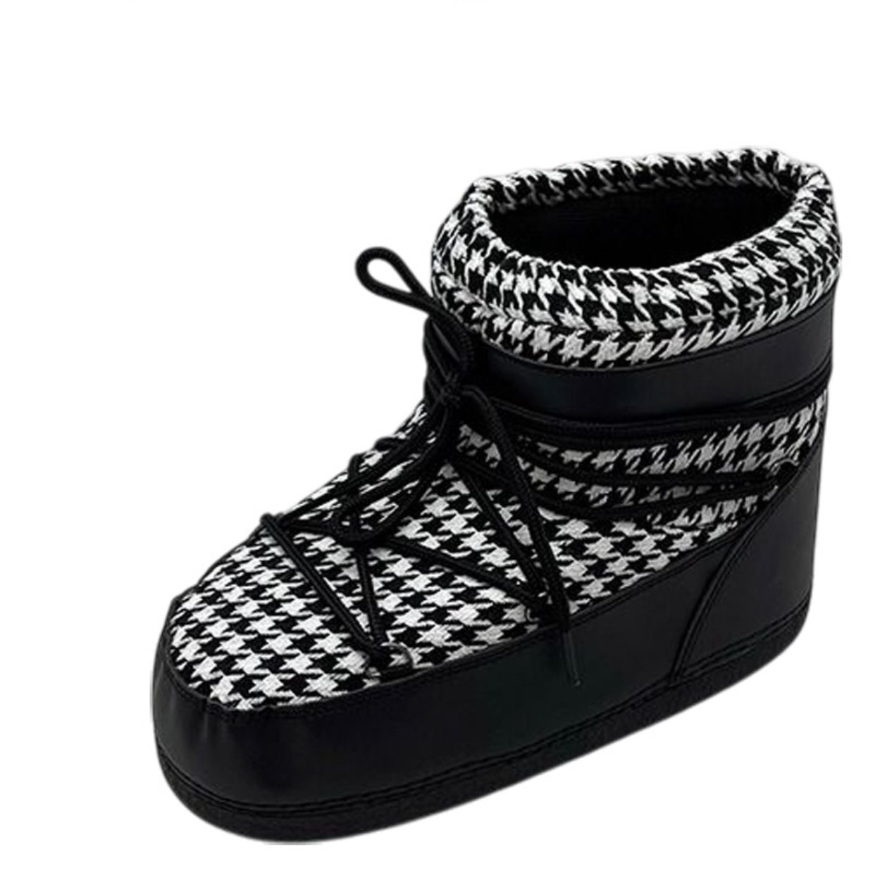 Houndstooth Snow Boots