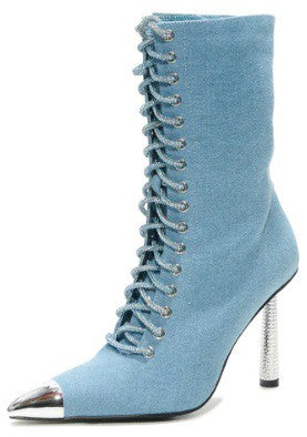 Lala Bling Denim Boots