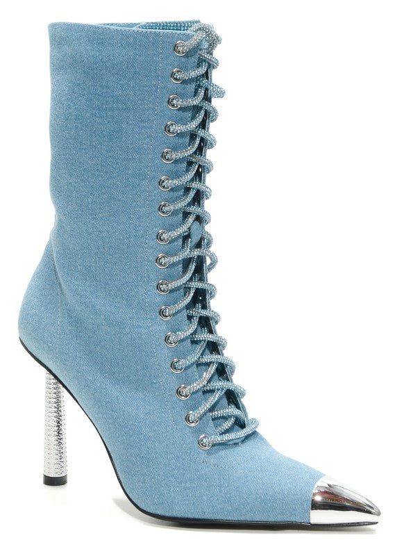 Lala Bling Denim Boots