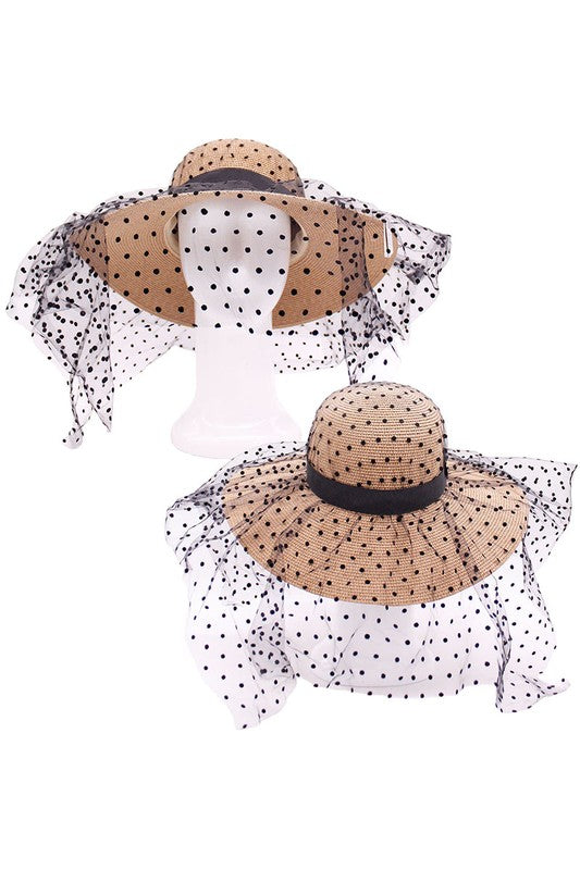 Straw Hat With Veil