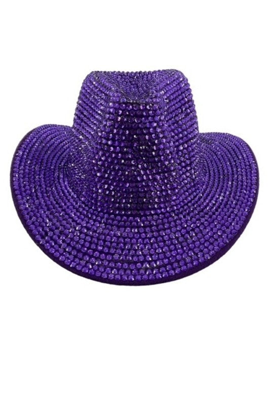 Bling Cowgirl Cowboy Hat Purple