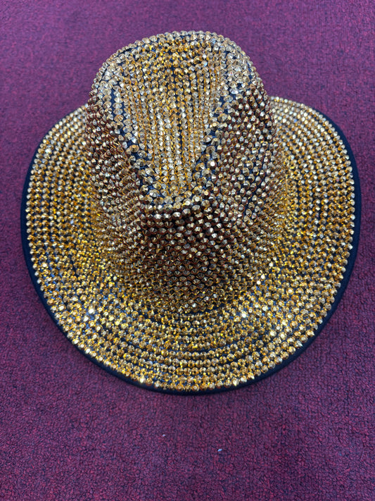 Bling Cowgirl Cowboy Hat Gold