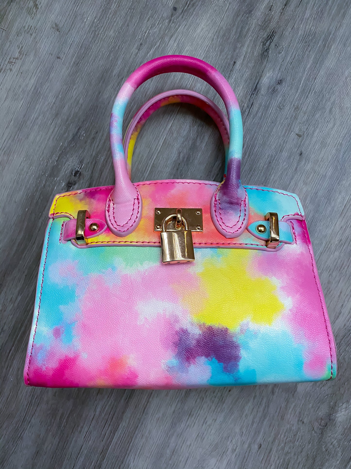 Watercolor Love Padlock Bag