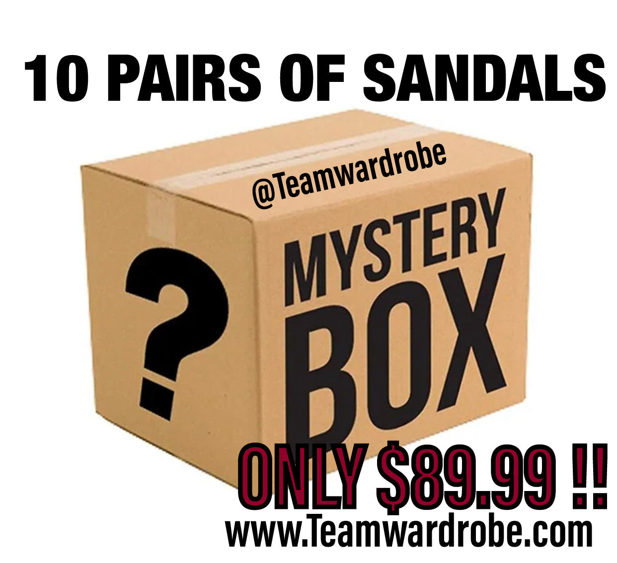 Mystery Sandal Box 10 Pairs -Final Sale